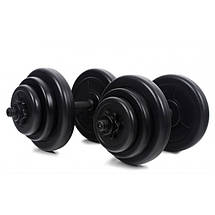 Гантелі розбірні композитні домашні гантелі пластикові для тренувань RN Sport Dumbbells ABS 2 шт по 18 кг, фото 2