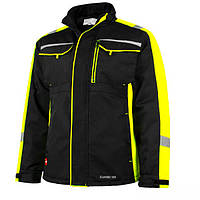 Утепленная мужская куртка, зимняя униформа рабочая защитная, роба черная для работников, спецовка польша