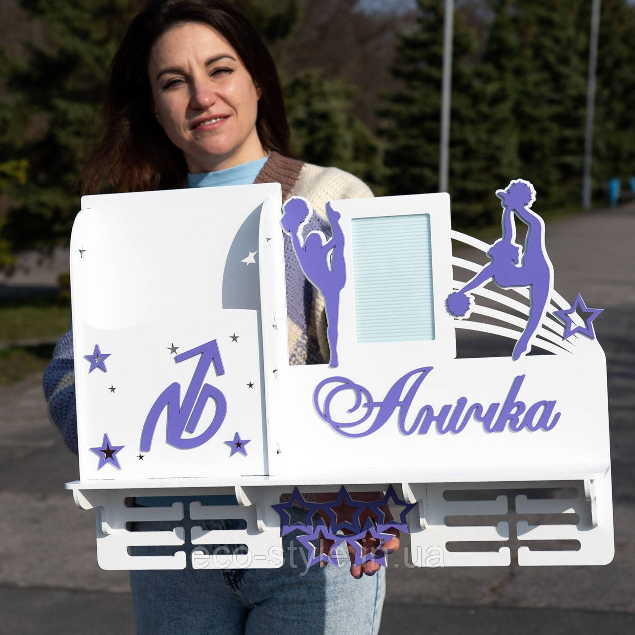 Медальниця для чірлідингу. Медальниця черлідінг. Полочка для кубків. Тримач для нагород. Медальниця на замовлення, фото 1