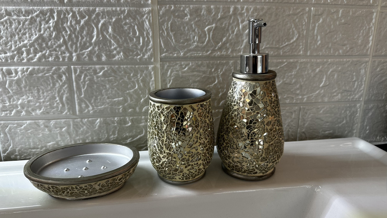 Набір аксесуарів для ванної, 3 предмети, фото 1