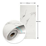 Шпалери на самоклейці 2800х500х1,5мм Білий мармур (D) SW-00001504, фото 3