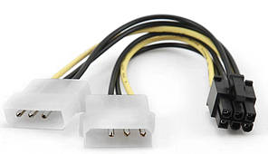 Кабель 6 pin PCI - 2molex (power Video)