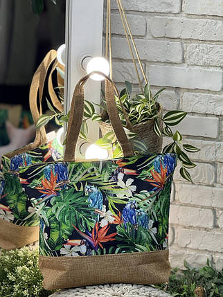 Літня жіноча шопер-сумка з підкладкою, фото 1