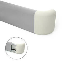 Відбійник-поручень для стін у медичних центрах 145 мм сірий (Алюмінієвий каркас) WG145