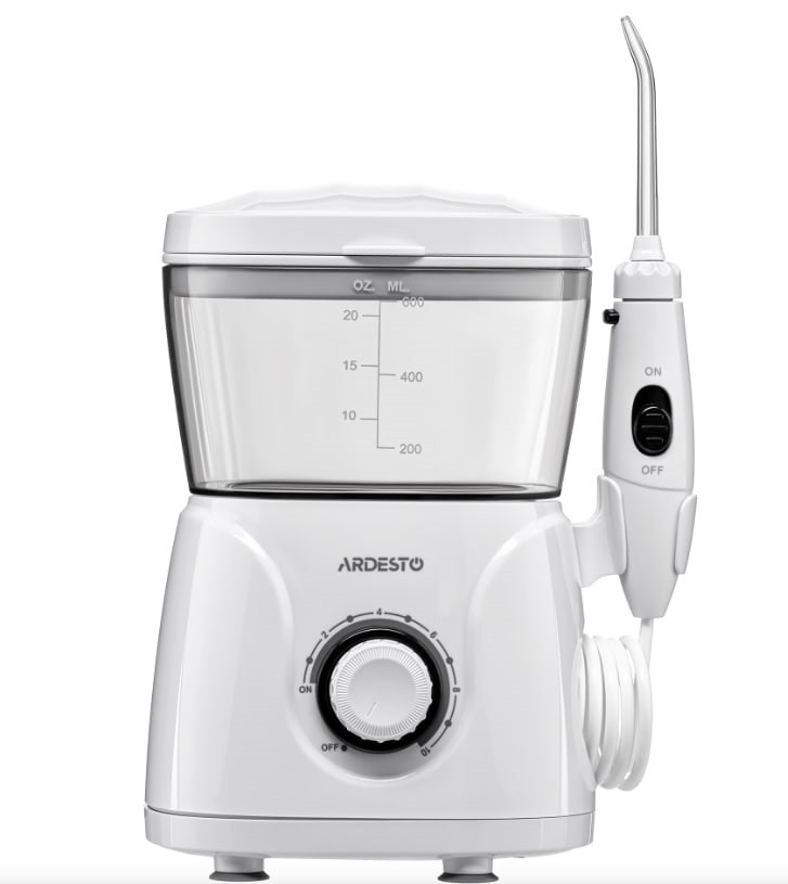 Іригатор Ardesto стаціонарний, 8 насадок, білий, фото 1