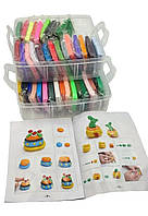 Полімерна глина 48 Термопластилін Набір глини з 48 кольорів + фурнітура та інструменти Глина для ліплення 48 шт