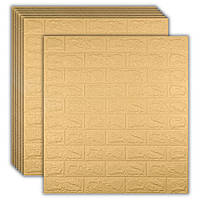 №9-3 Самоклеюча 3Д панель "Бежева цегла" 77×70 см товщина 3 мм