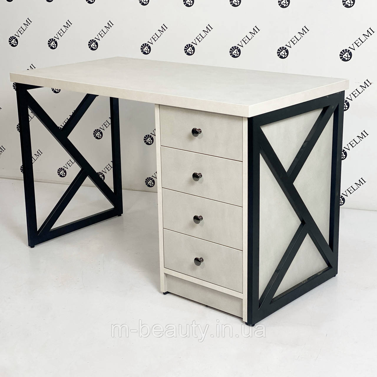 Однотумбовий манікюрний стіл GABRIEL стіл LOFT для нарощування та корекції нігтів VM162, фото 1