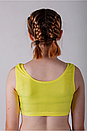 Гімнастичні шорти + Топ спортивний гімнастичний жовтий, фото 2
