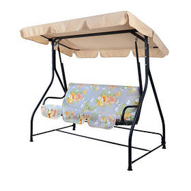 Садова гойдалка Vitan Вероніка 140х51 см на ніжках з дахом