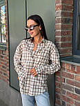 Жіноча базова сорочка в карту вільного фасону бавовняна (р. 42-46) 6131096, фото 8
