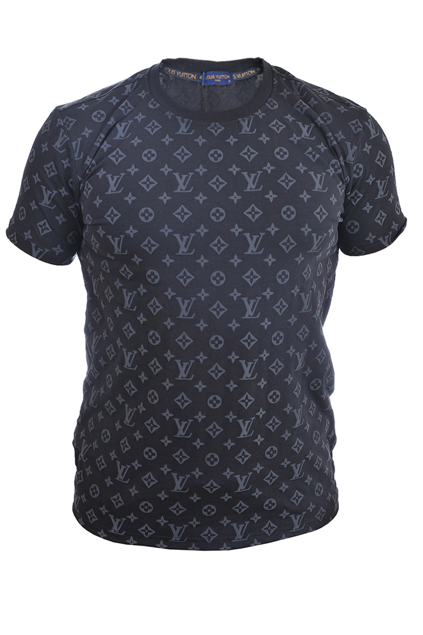 Футболка чоловіча Louis Vuitton 25-25Y-07024 темно-синя