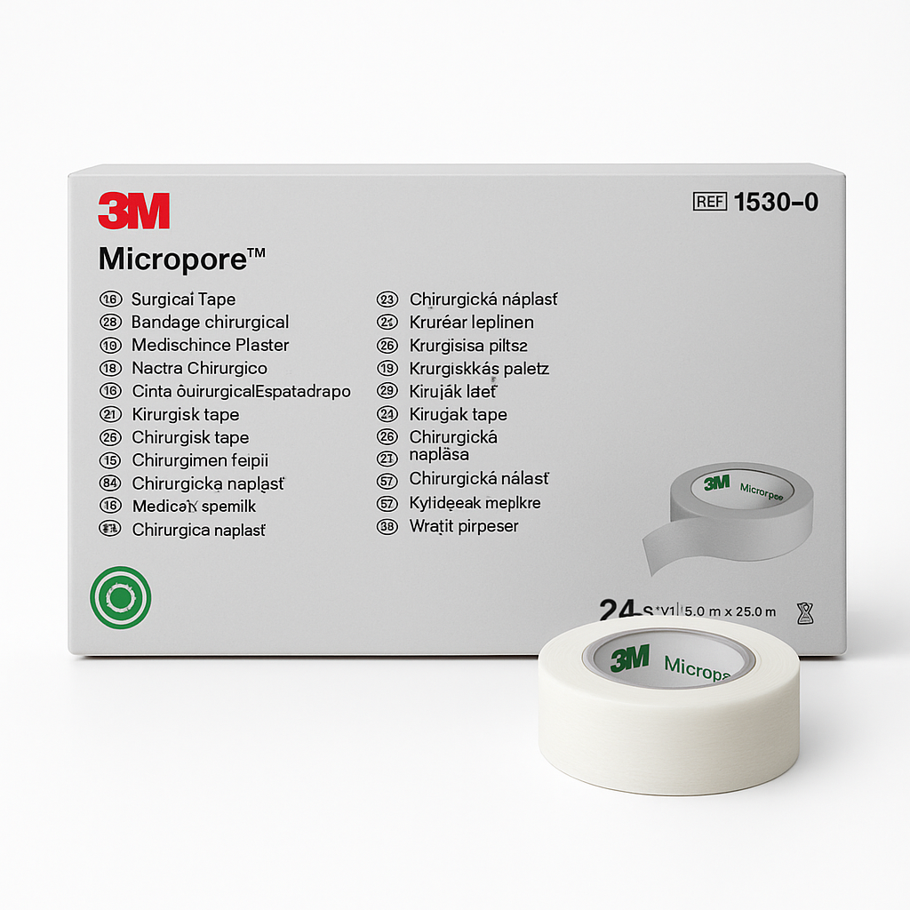 Пластир хірургічний Micropore (1.25 см х 9,1 м) 1530-0, білий