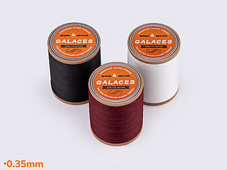 Galaces 0.35 мм нитка кругла вощенна по шкірі (400m)