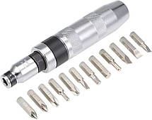 Ударна викрутка з бітами і поворотним механізмом 1/2 в кейсі 13 предметів, фото 4