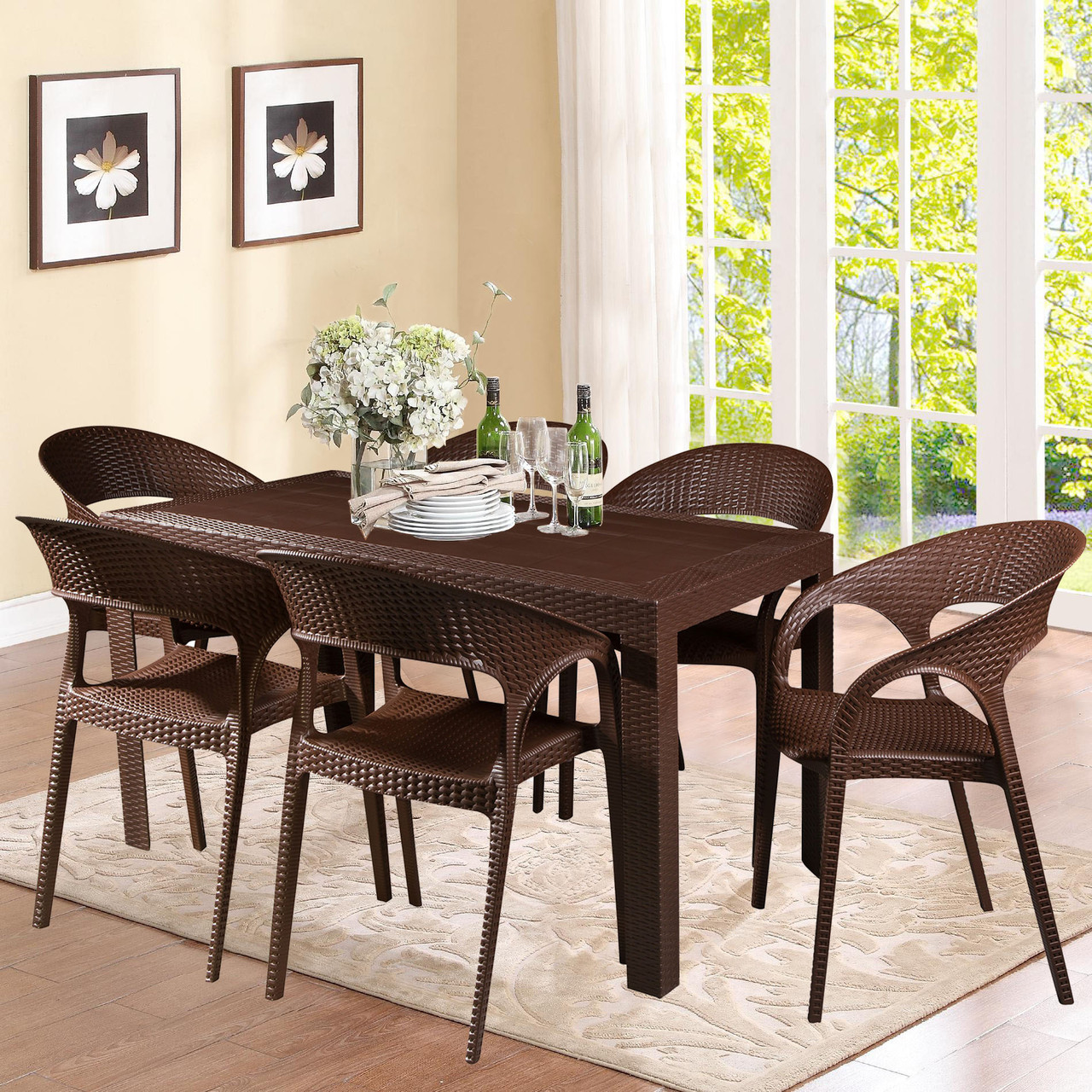 Стіл  OW-T209R  SPRING Evrodim, колір  коричневий