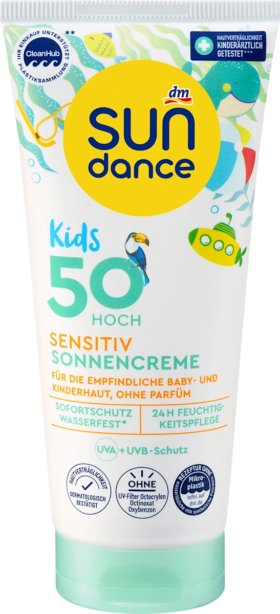 Дитячий сонцезахисний крем SUNDANCE Kids Sensitiv SPF 50, 100 мл, фото 1