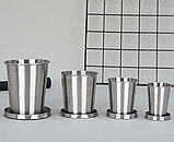 Стакан складний з нержавіючої сталі. Туристична чарка. 150 мл 250 мл 450 мл 450 мл, фото 3