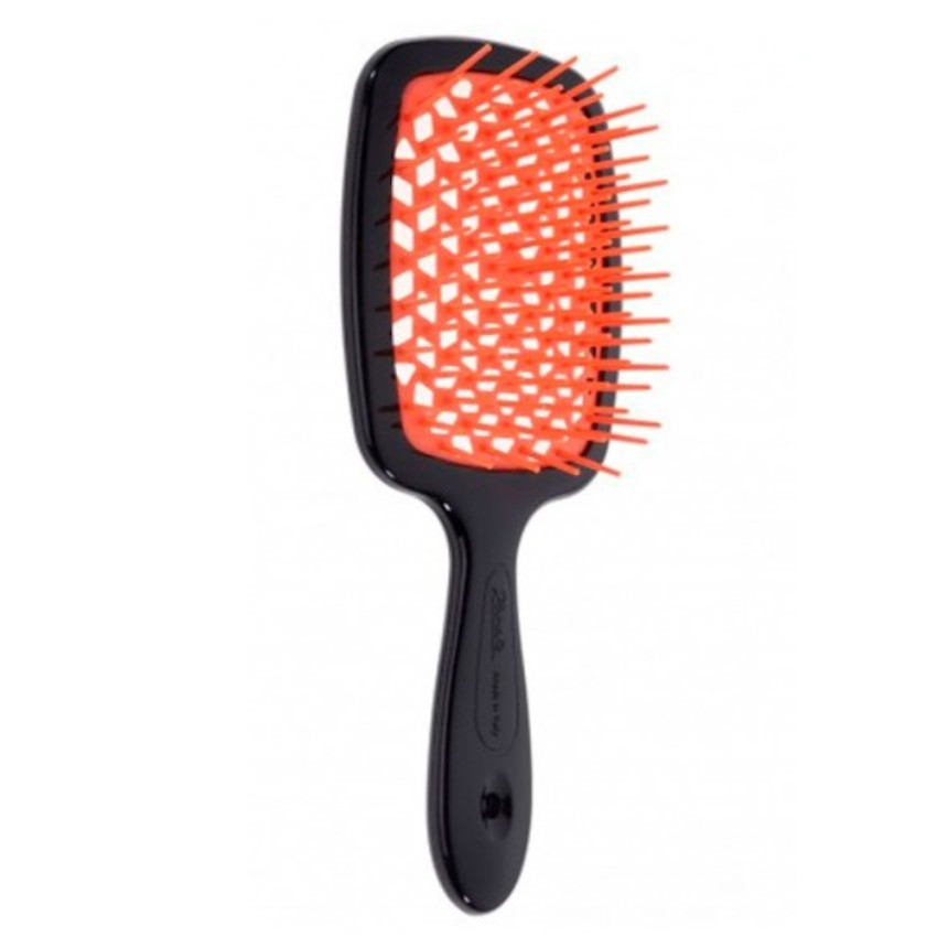 Гребінець Janeke Superbrush With Soft Moulded Tips 71SP226 ARA (чорний з оранжевим)
