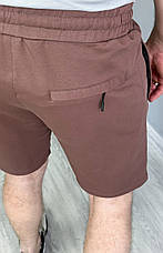 Чоловічі шорти New Balance коричневі трикотажні шорти для чоловіків на літо, фото 4