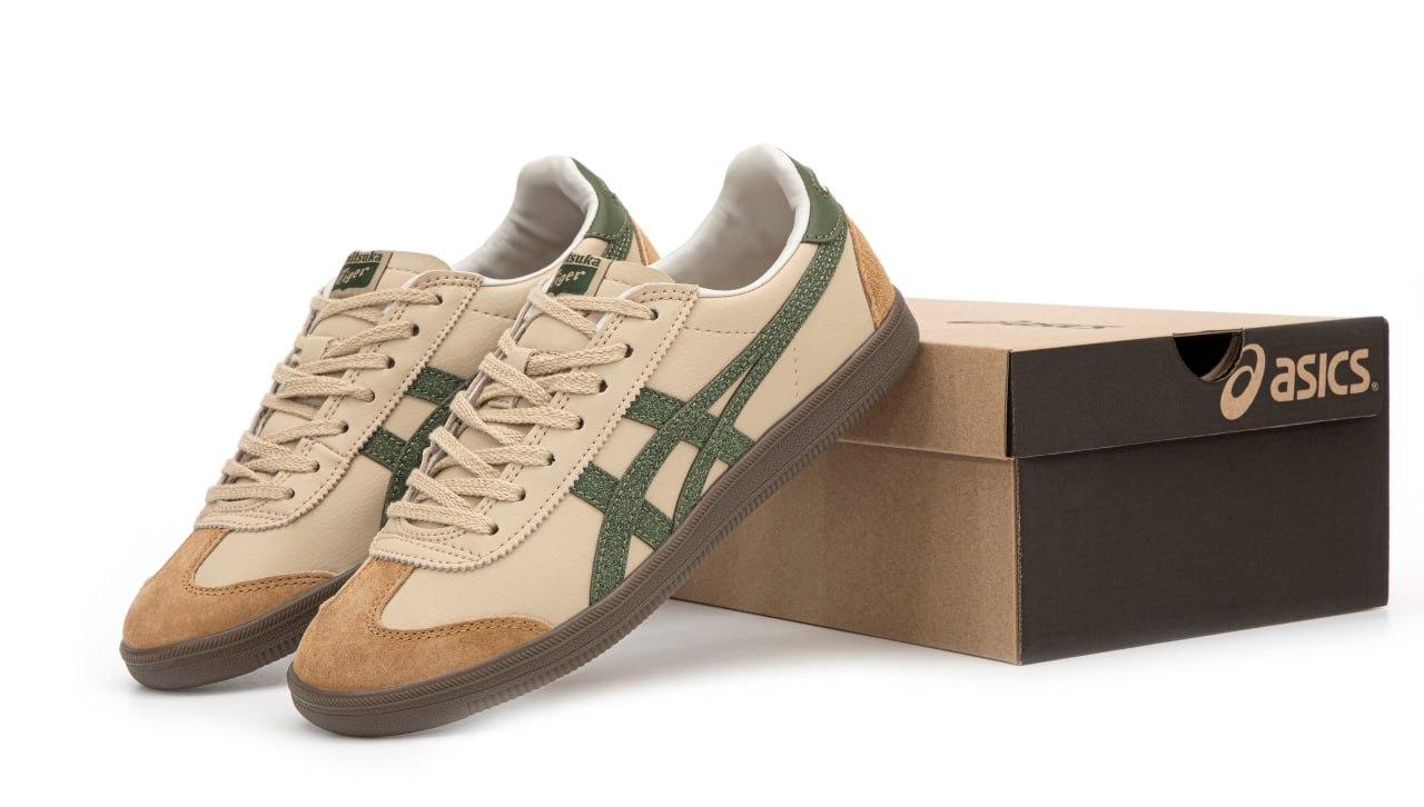 Кросівки Asics Onitsuka Tiger Tokuten Beige Khaki Бежеві Кеди Асікс Оніцука шкіра замша демісезон унісекс, фото 1