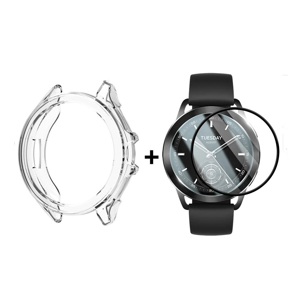 Захисний чохол для смарт годинника Xiaomi Watch 2 Pro прозорий + захисна плівка з рамкою