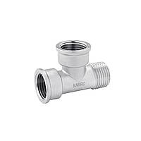 Трійник Karro 1/2" ВВЗ нікельований KR-3213