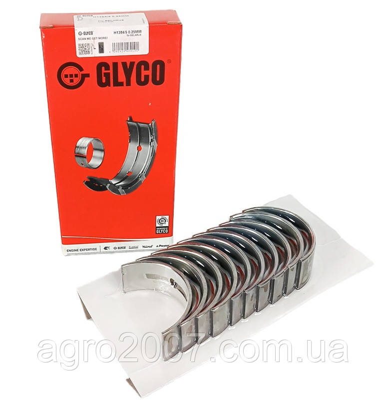 Вкладиші корінні 240-1005100 Н1 (Federal Mogul, технологія Glyco) без напівкілець, фото 1