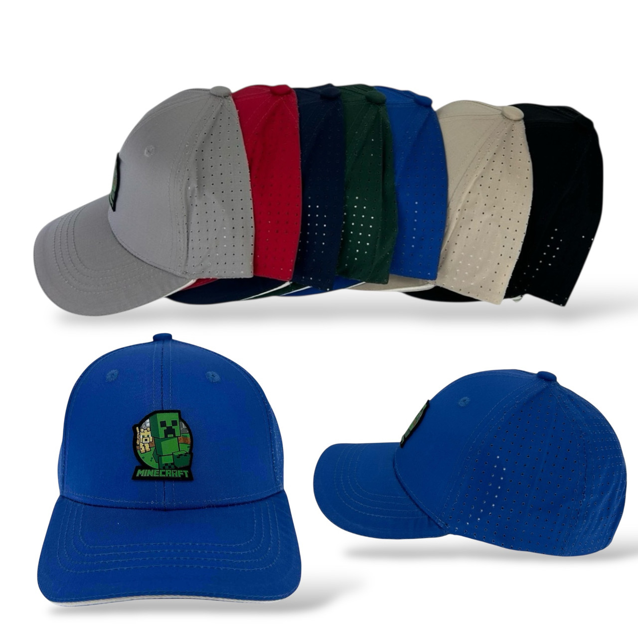 ОПТ Дитяча кепка з перфорацією на літо, 52 р. (5 шт./паковання), фото 1