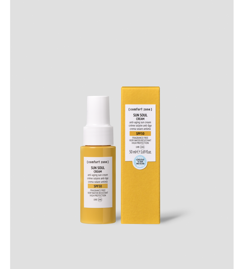 Comfort Zone SUN SOUL CREAM SPF50 — АНТИ ГРАСТНИЙ ВОДОСТИЙ СОНЦЕЗАХИСТНИЙ КРЕМ SPF50