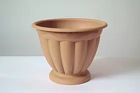 Кашпо на ніжці Афіна 20 бежевий