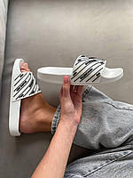 Шльопанці жіночі відкриті на плоскій підошві БІЛІ з написом літні капці шльопанці сланці