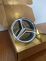 Лед емблема решітки радіатора Mercedes-Benz C-class W204 2007-2014 Лед підсвітка C-клас колір хром