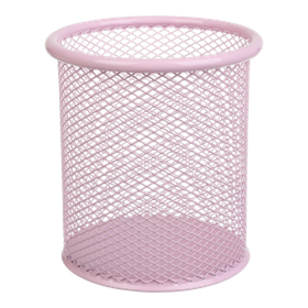 Підставка для ручок кругла BUROMAX, PASTEL, металева  рожева