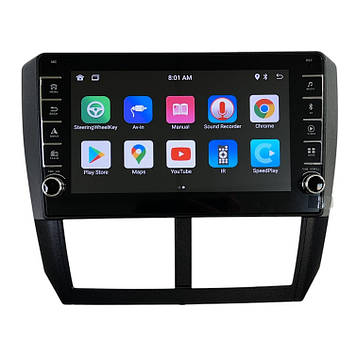 Магнітола для Subaru Forester 2007-2014 Android 4/64 ГБ з кнопками | 4G, 8-ядер, CarPlay, Bluetooth, камера