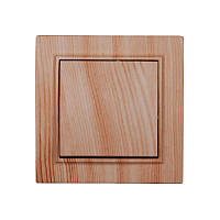 Вимикач одноклавішний, Enzo  біле дерево