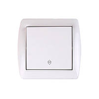 Вимикач одноклавішний прохідний, Acura  білий