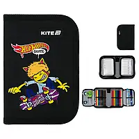 Пенал наповнений з олівцями 1 відділення 2 отвороти HW25-622H-2 Hot Wheels Skate