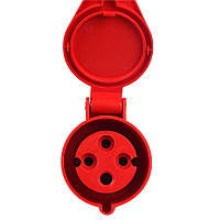 Роз'єм силовий штепсельний переносний 4x16 3P+PE, 16А, 380-415 В, IP44