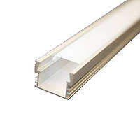 Комплект алюмінієвого профілю та матового розсіювача 2 м 17,5*12,3 мм, накладний