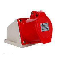 Роз'єм силовий штепсельний стаціонарний 4x32 3P+PE, 32 A , 380-415 В, IP44