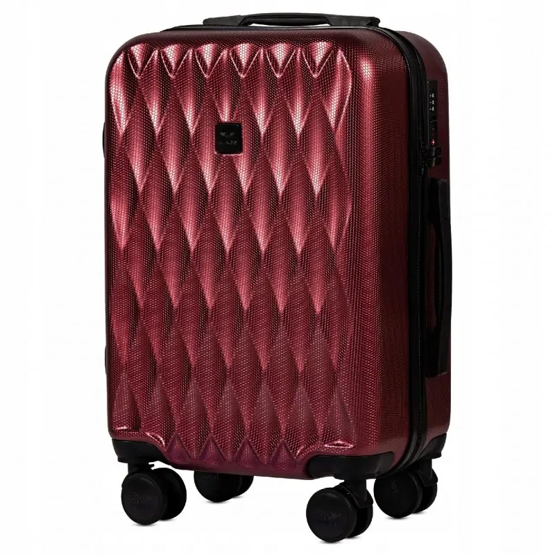 Валіза на колесах полікарбонат 38 л Wings PC190 S 2-камерний, чорна висувна ручка, замок TSA, бордова, фото 1