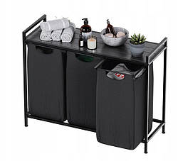 Кошик для білизни з трьома відділеннями 38 л з полицею для зберігання Tidy 3.0