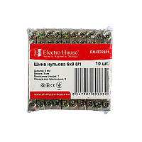 Шина нульова 6х9 мм²  8 /1, 1 отвір