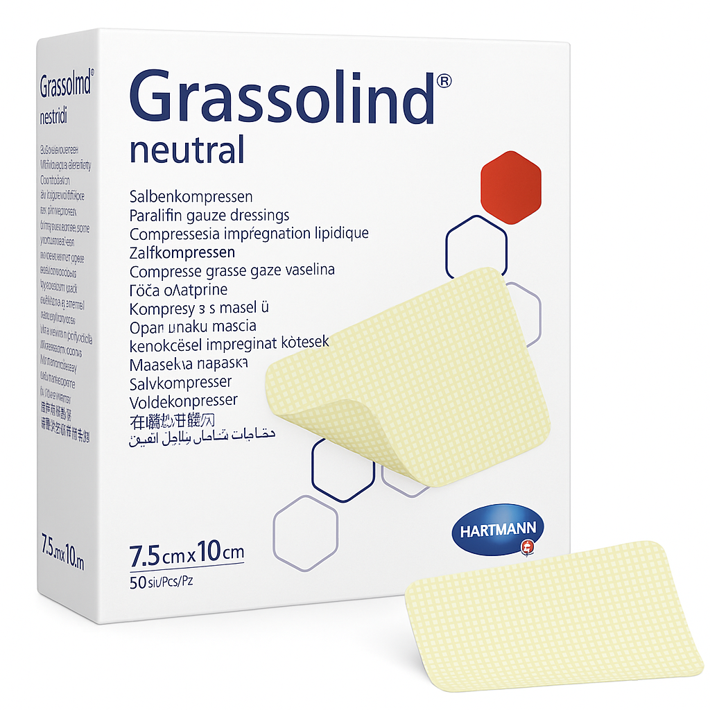 Пов'язка медична Grassolind  (Гразолінд) атравматична мазева стерильна розмір 7,5см х 10см