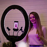 Світлодіодна кільцева RGB лампа MJ56 з пультом кольорове студійне відеосвітло для фото відео блогерів, фото 5