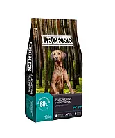 Lecker Леккер сухой корм с бараниной и говядиной 10 кг Польша протеин 23%