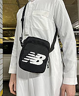 Стильна барсетка через плече – міцна модель для чоловіків, чорна New balance