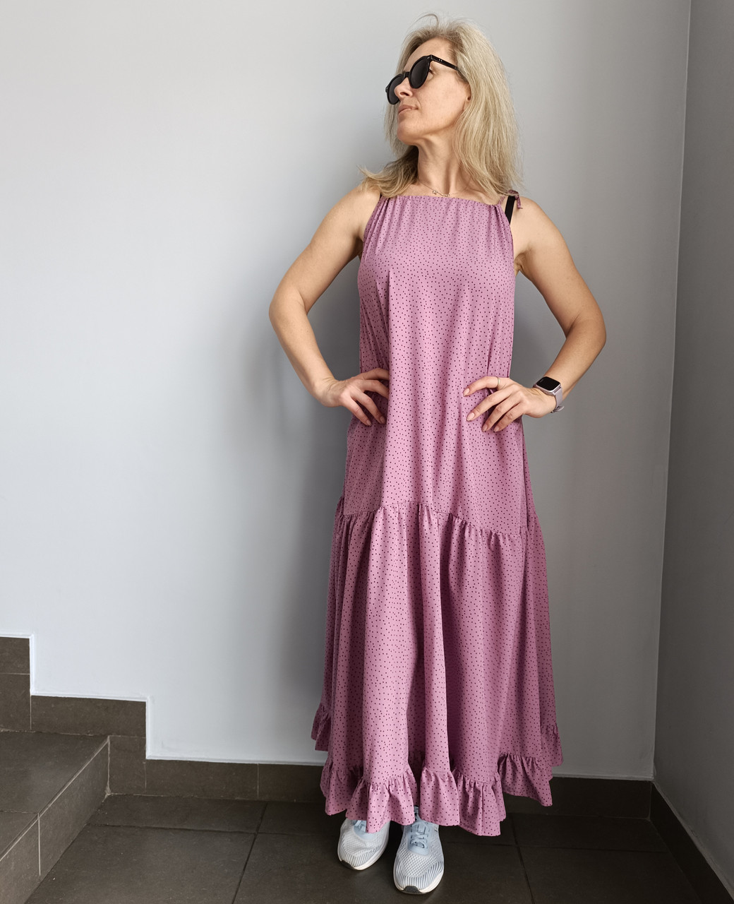 Сарафан у горошок