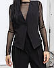 Костюм жилетка і брюки чорний жіночий, фото 3